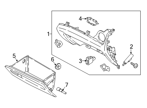 2022 Hyundai Kona Glove Box LAMP ASSY-MOOD, RH Diagram for 84798-J9AA0