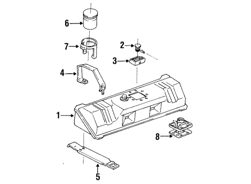 1987 Chevrolet Corvette Fuel Supply Sender Asm, Fuel Diagram for 19180459