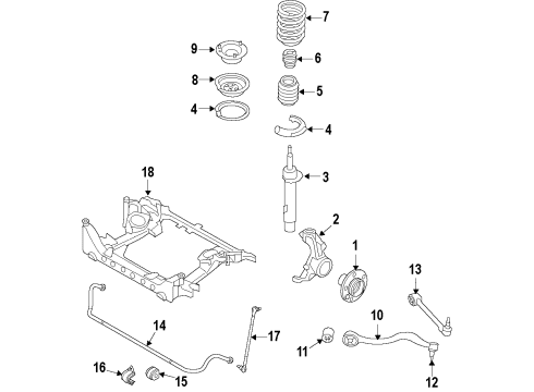 2009 BMW 535i xDrive Front Suspension Components, Lower Control Arm, Stabilizer Bar Stabilizer, Front Diagram for 31356768080