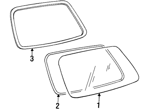 1998 Kia Sportage Lift Gate - Glass & Hardware SEAMING WELT-B/D Diagram for 0K01862771