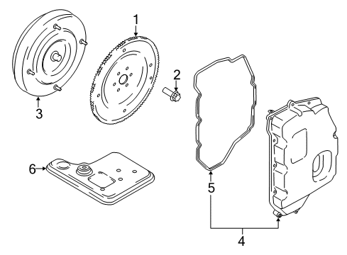 2015 Ford Transit Connect Automatic Transmission Side Cover Diagram for CV6Z-7G004-A