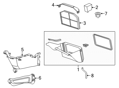 2014 Chevrolet SS Blower Motor & Fan Filter Cover Diagram for 92267713