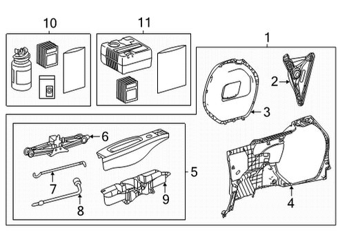 2022 Toyota Sienna Jack & Components Tool Kit Diagram for 09100-08010-B0