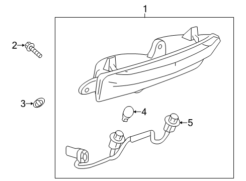 2018 Cadillac XTS Bulbs Back Up Lamp Assembly Diagram for 23354781