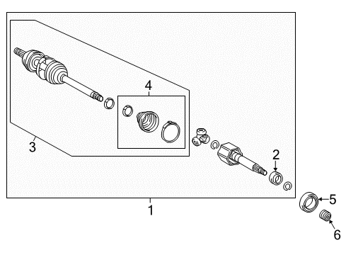 2018 Lexus RX350 Drive Axles - Front Shaft Assembly, Front Drive Diagram for 43410-0E170