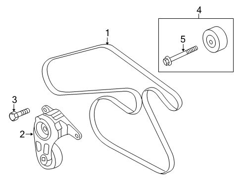 2009 Pontiac G8 Belts & Pulleys Idler Pulley Diagram for 92221551