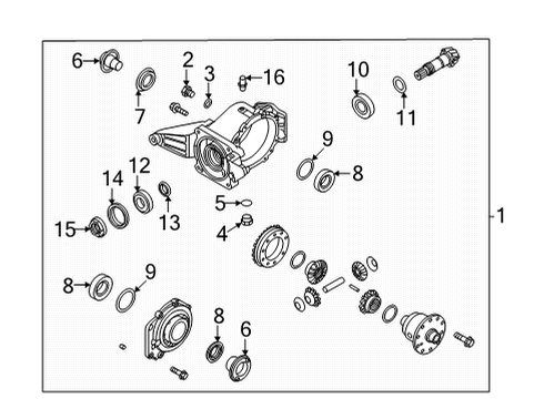 2022 Kia Seltos Auto Lock Differential Spacer-Pinion Bearing Diagram for 53045-3B700