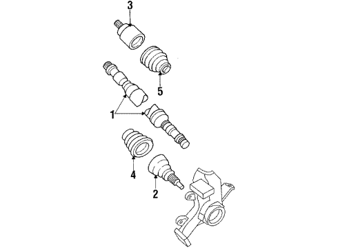 1992 Mercury Topaz Axle Shaft - Front Inner Joint Diagram for F23Z3B414E