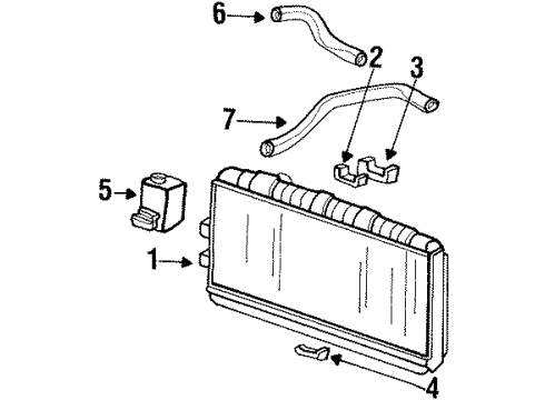 1987 Honda Civic Radiator & Components, Radiator Support Tank, Reserve Diagram for 19101-PE0-000