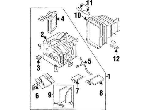 1998 Mitsubishi Mirage Heater Core & Control Valve RESISTER Diagram for MB946664