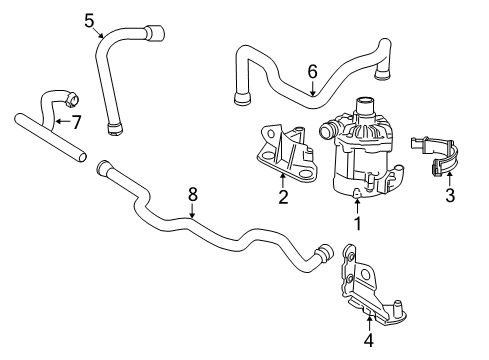 2010 BMW X6 Water Pump Coolant Hose Diagram for 17127589735