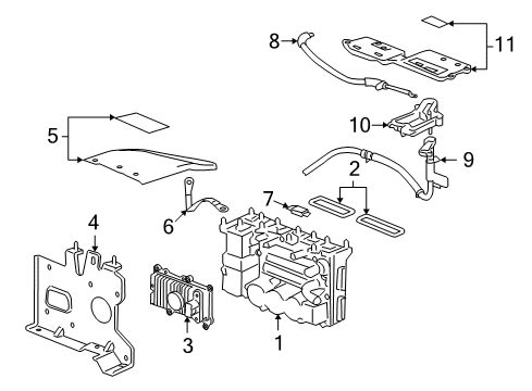 2008 Chevrolet Malibu Electrical Components Lower Bracket Diagram for 25851983