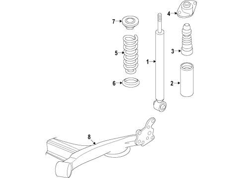 2018 Chevrolet Bolt EV Rear Axle, Suspension Components Axle Diagram for 42725252