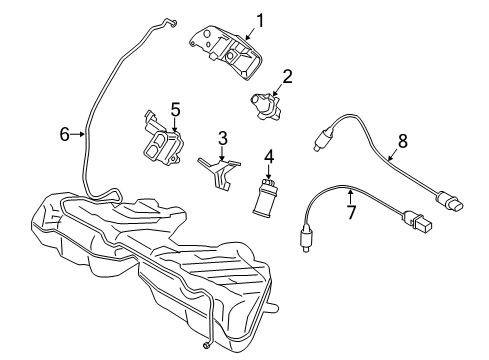 2012 BMW 528i Powertrain Control Activated Charcoal Filter Diagram for 16137309989