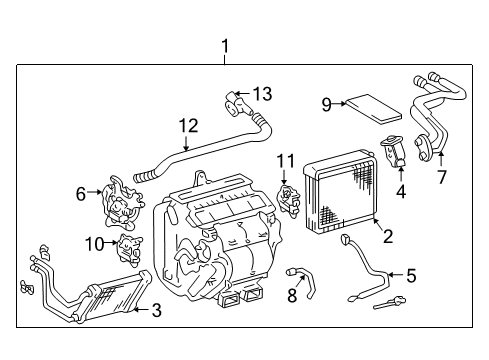 2003 Toyota Avalon HVAC Case Servo Sub-Assy, Damp Diagram for 87106-07071