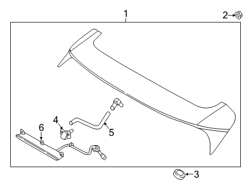 2022 Kia Sportage Rear Spoiler Plug-Oxygen Diagram for 39215-25150