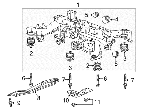 2016 Cadillac CTS Suspension Mounting - Rear Front Bracket Diagram for 23445540