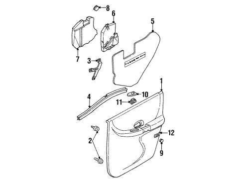 2000 Pontiac Grand Prix Rear Door Rear Spoiler Plug Diagram for 25621765