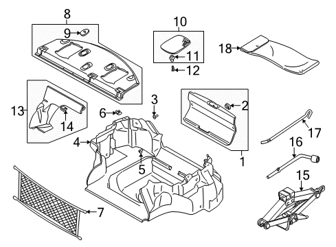 2004 Dodge Stratus Interior Trim - Rear Body Jack Diagram for MR244400