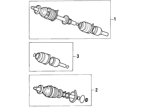 1987 Hyundai Excel Drive Shaft - Front Joint & Shaft Kit-Front Axle W Diagram for 49507-21A00