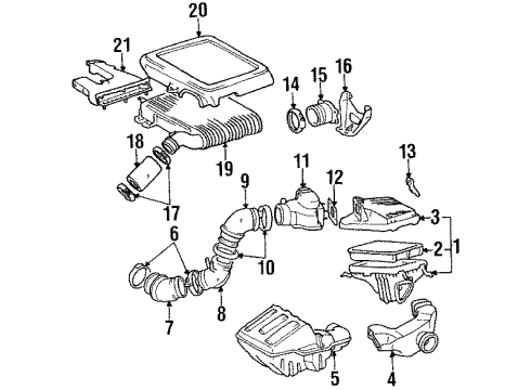 1990 Toyota Celica Filters Protector, Intercooler Diagram for 17943-88380