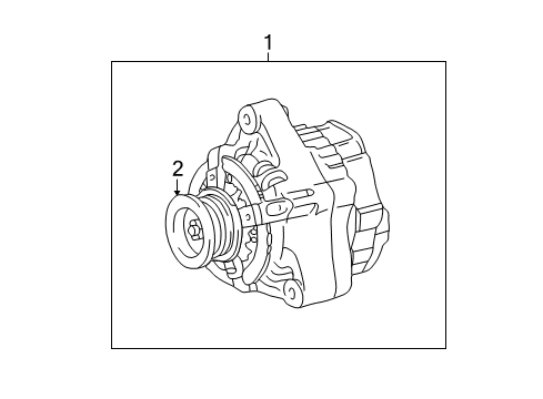 2002 Toyota Tundra Alternator Pulley, Alternator Diagram for 27411-50290