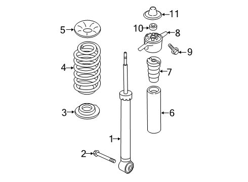 2020 Kia Forte Shocks & Components - Rear Shock Absorber Assembly Diagram for 55307M7710