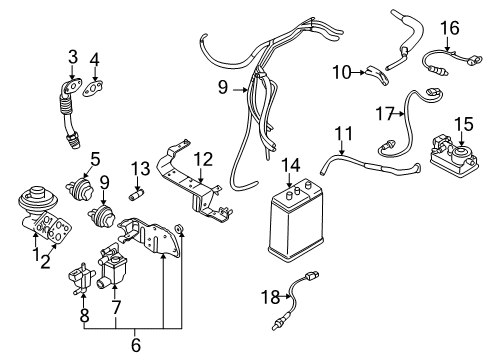 2005 Dodge Stratus Emission Components Valve-PCV Diagram for 4777240AD