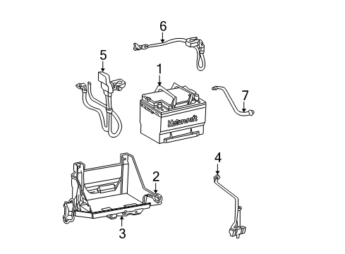 2001 Lincoln LS Battery Vent Hose Diagram for XW4Z-10K650-AB