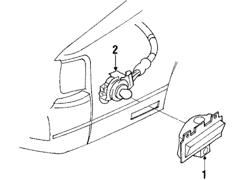 1987 Oldsmobile Toronado Corner Lamps Lamp Asm Diagram for 5974771