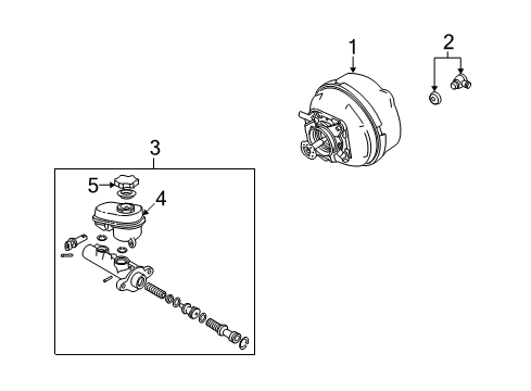 2009 Cadillac SRX Hydraulic System Booster, Power Brake Diagram for 88967237