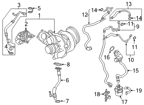 2021 BMW M550i xDrive Turbocharger O-Ring Diagram for 11517572792