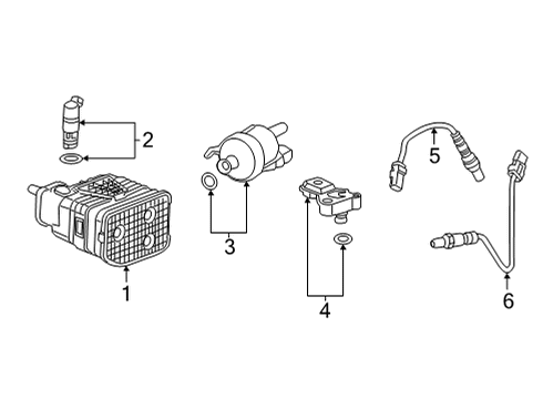 2020 Cadillac CT5 Emission Components Oil/Air Separator Diagram for 12692011