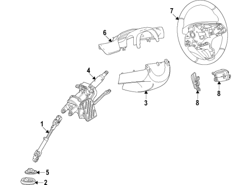 2021 Chevrolet Trailblazer Steering Column & Wheel, Steering Gear & Linkage Switch Diagram for 13535358