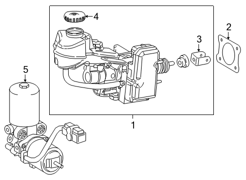 2020 Toyota Corolla Hydraulic System Booster Assembly Diagram for 47050-12C40