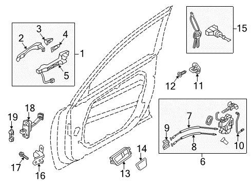 2016 Kia Cadenza Front Door Cover-Front Door Outside Handle Diagram for 826623R020