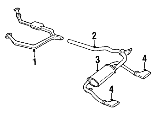 1998 Pontiac Firebird Exhaust Components Converter Asm-Oxidation Catalytic (W/ Exhaust Pipe) Diagram for 12560409