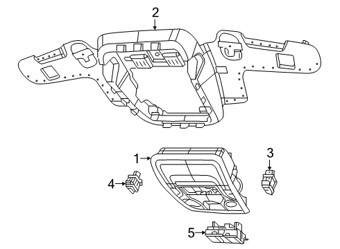 2021 Ram 1500 Sunroof Switch-Console Diagram for 68335105AB