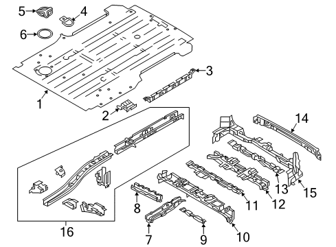 2015 Chevrolet City Express Rear Body & Floor Tie Down Hook Diagram for 19317795