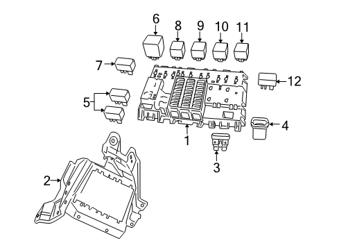 2006 Pontiac GTO Blower Motor & Fan Block, Instrument Panel Wiring Harness Fuse Diagram for 92050673