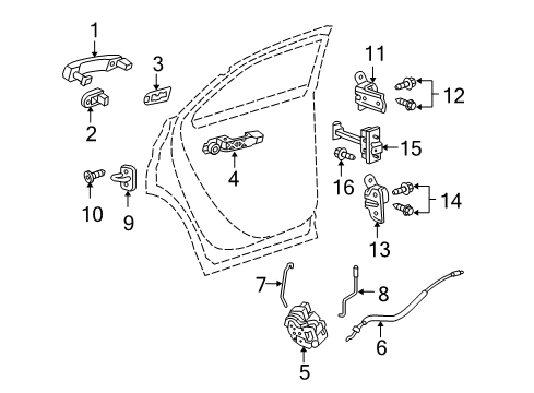 2010 GMC Terrain Rear Door Window Regulator Diagram for 22803634