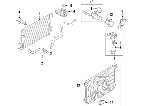 2014 Ford Fusion Cooling System, Radiator, Water Pump, Cooling Fan Fan Relay Diagram for DS7Z-8B658-A