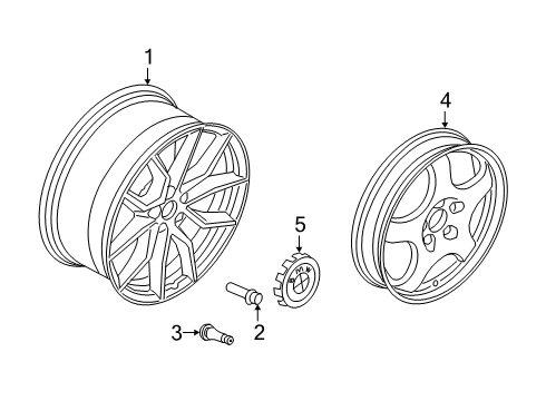 2019 BMW X5 Wheels Disc Wheel, Light Alloy, Ref Diagram for 36116880685