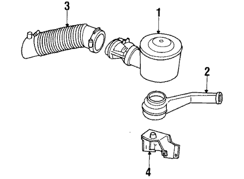 1988 Buick Regal Air Intake Air Cleaner Diagram for 25097035