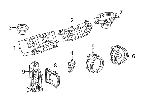 2016 Chevrolet Malibu Limited Sound System Instrument Panel Speaker Diagram for 25826213