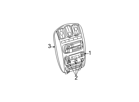 2003 Chrysler Voyager A/C & Heater Control Units Air Conditioner And Heater Control Head Diagram for 5005003AI