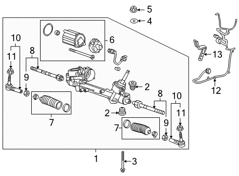 2013 Chevrolet Cruze Steering Column & Wheel, Steering Gear & Linkage Wire Harness Diagram for 95316291