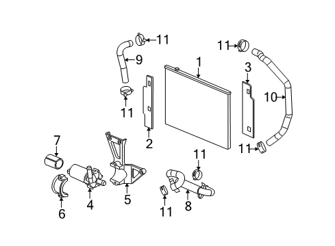 2005 Saturn Ion Intercooler Upper Hose Diagram for 22731267