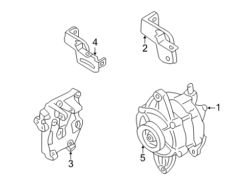 2003 Nissan Sentra Alternator Alternator Assembly Diagram for 23100-4Z400