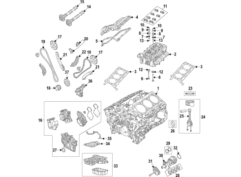2020 Ram 1500 Engine Parts, Mounts, Cylinder Head & Valves, Camshaft & Timing, Oil Pan, Oil Pump, Crankshaft & Bearings, Pistons, Rings & Bearings, Variable Valve Timing INSULATOR-Engine Mount Diagram for 68248787AD